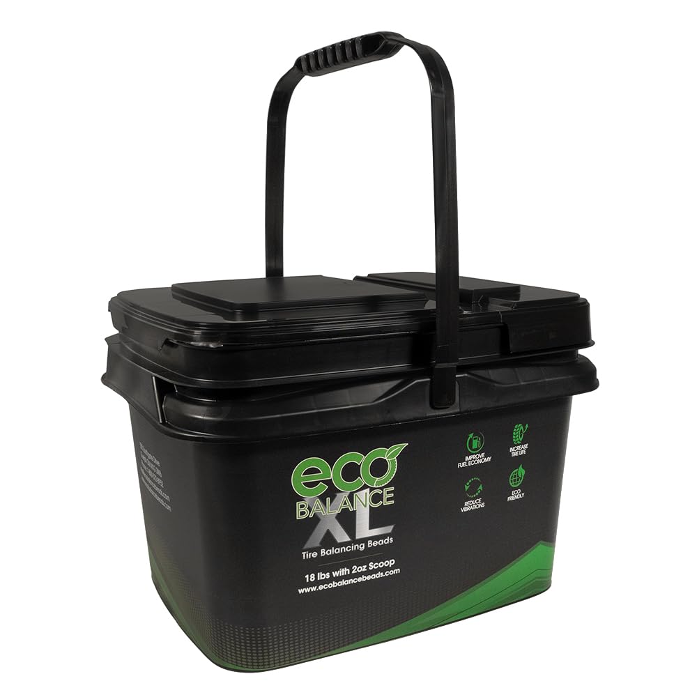 ECO Balance ECO XL Extreme Condition Tire/Wheel Balancing Beads 18-EBBXL - Off-Road Vehicles, Light Duty Truck Tires, (1) 18lb Bucket of Balance Bead and 2oz Scoop