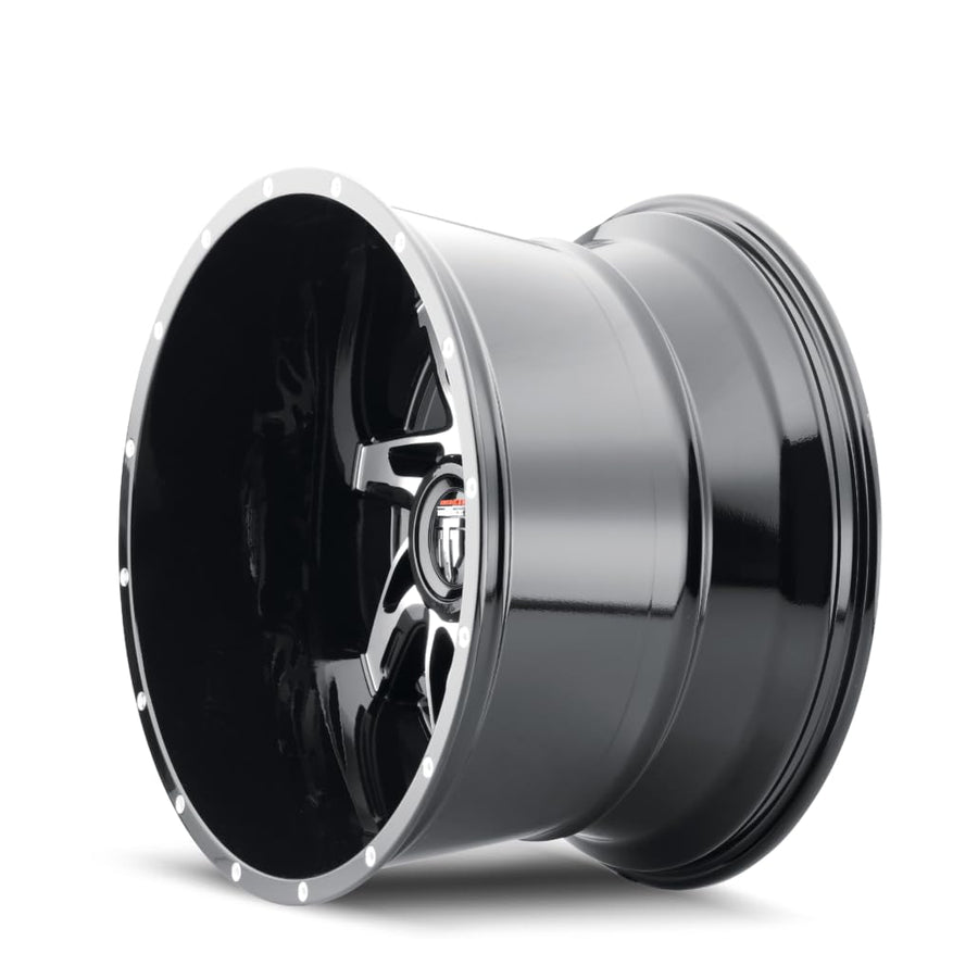 Gloss Black American Truxx SPYDER Wheel with Painted (22 x 14. inches /8 x 180 mm, -76 mm Offset)