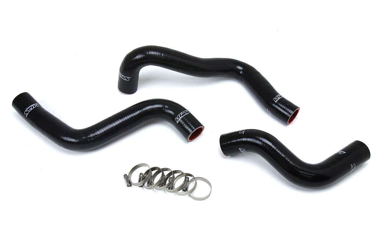 Black HPS 57-1634-BLK Silicone Radiator Hose Kit Coolant