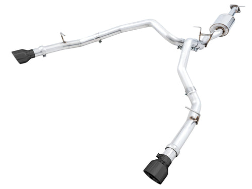 19-21 RAM 1500 AWE Tuning 5.7L (w/Cutouts) 0FG Dual Rear Exit Cat-Back Exhaust - Diamond Black Tips - 3015-33006