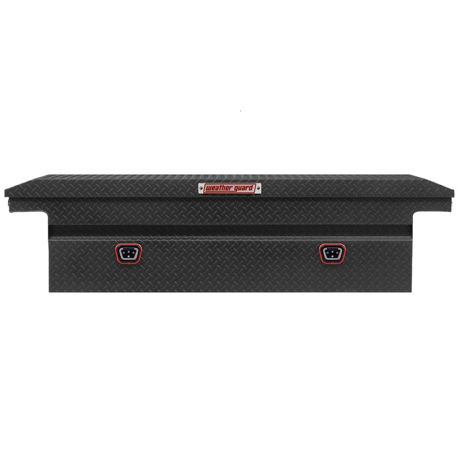 Weather Guard Saddle Truck Box Model 121-52-04, Aluminum, For Full Size Trucks, Low Profile, Textured Matte Black, 11.0 cu ft capacity