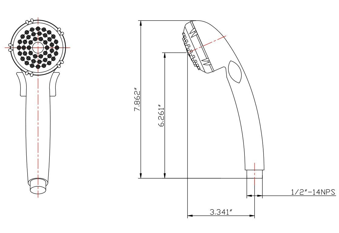 Dura Faucet RV Hand Held Shower Wand DF-SA400-SN, Water-Saving Trickle Switch (Brushed Satin Nickel)