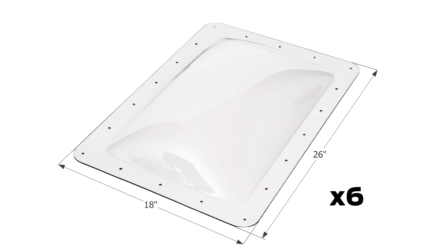Skylight ICON 14266, SL1422C, Clear, 6-Pack