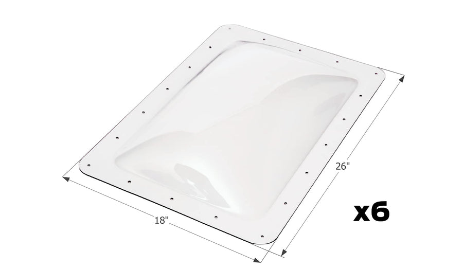 Skylight ICON 14266, SL1422C, Clear, 6-Pack