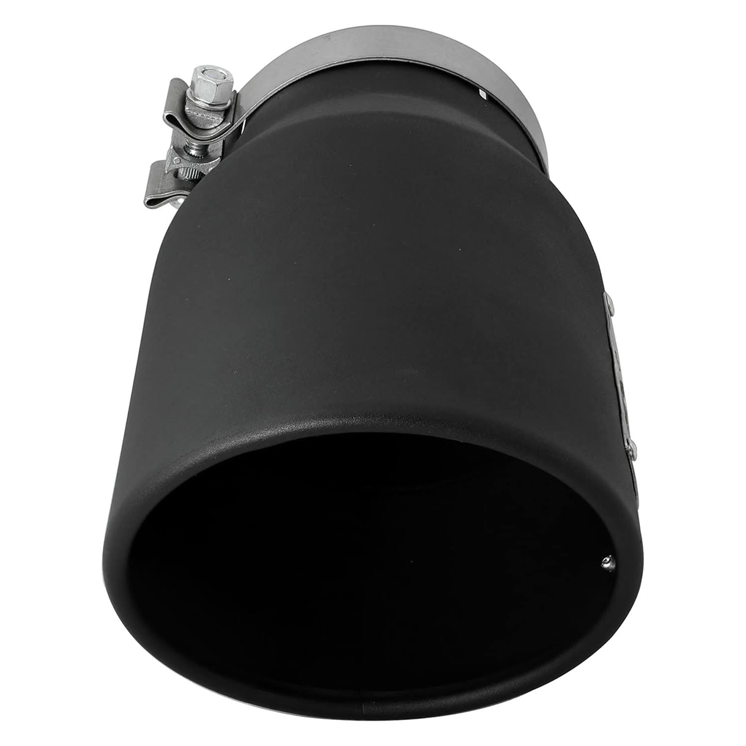 5" Inlet aFe Power 49T50702-B12 x 7" Outlet x 12" Length Black Stainless Steel Bolt-On Diesel Exhaust Tip