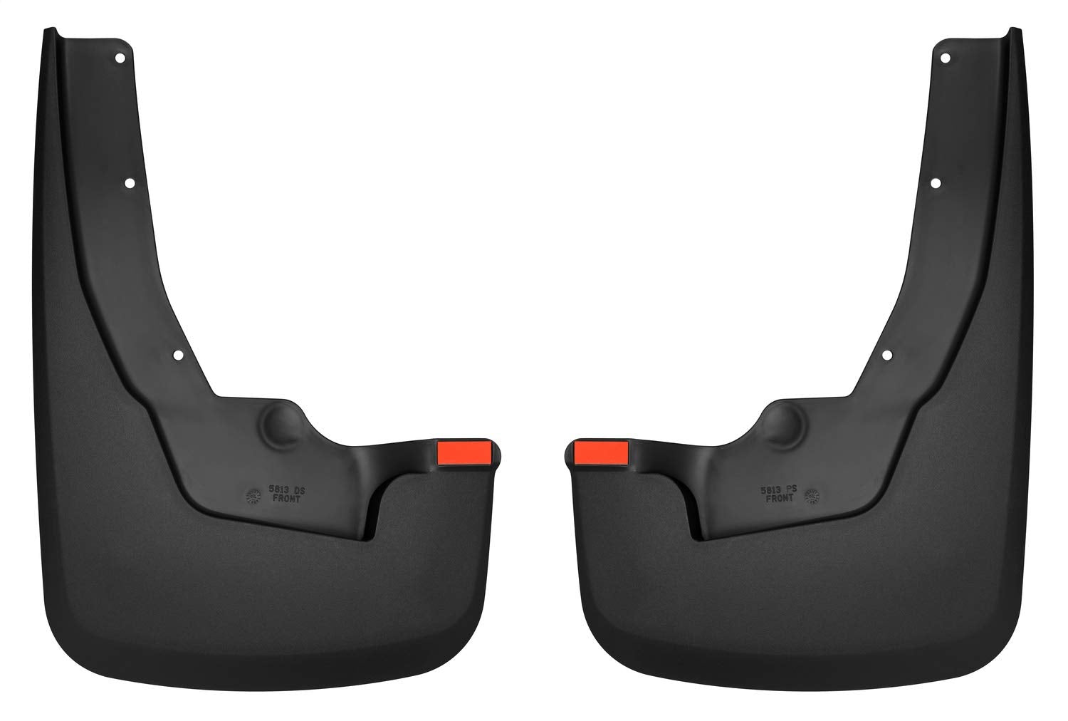 Husky Liners Mud Guards Custom | Fits 2019-2026 Ram 1500 (New Body Style) w/OEM Fender Flares | Front Set, 2-pc Black - 58131