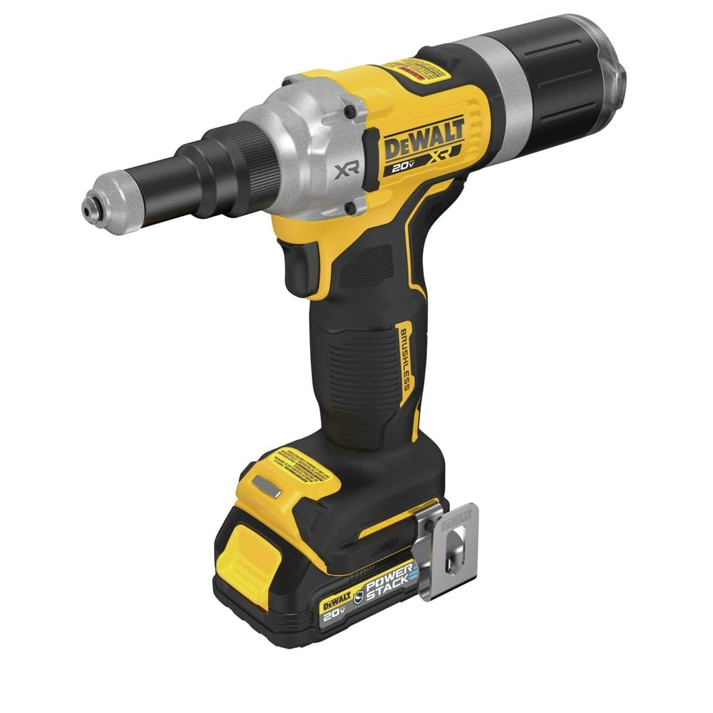 20V MAX XR DEWALT Cordless Rivet Tool, 1/4", Battery and Charger Included (DCF414GE2)