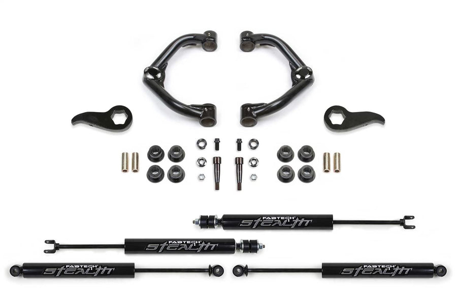 Fabtech Uniball K1155M UCA Lift System w/Shocks 3.5 in. Lift w/Front And Rear Stealth Shocks Incl. PN [FTS21275/FTS6341/FTS6019] Lift System w/Shocks