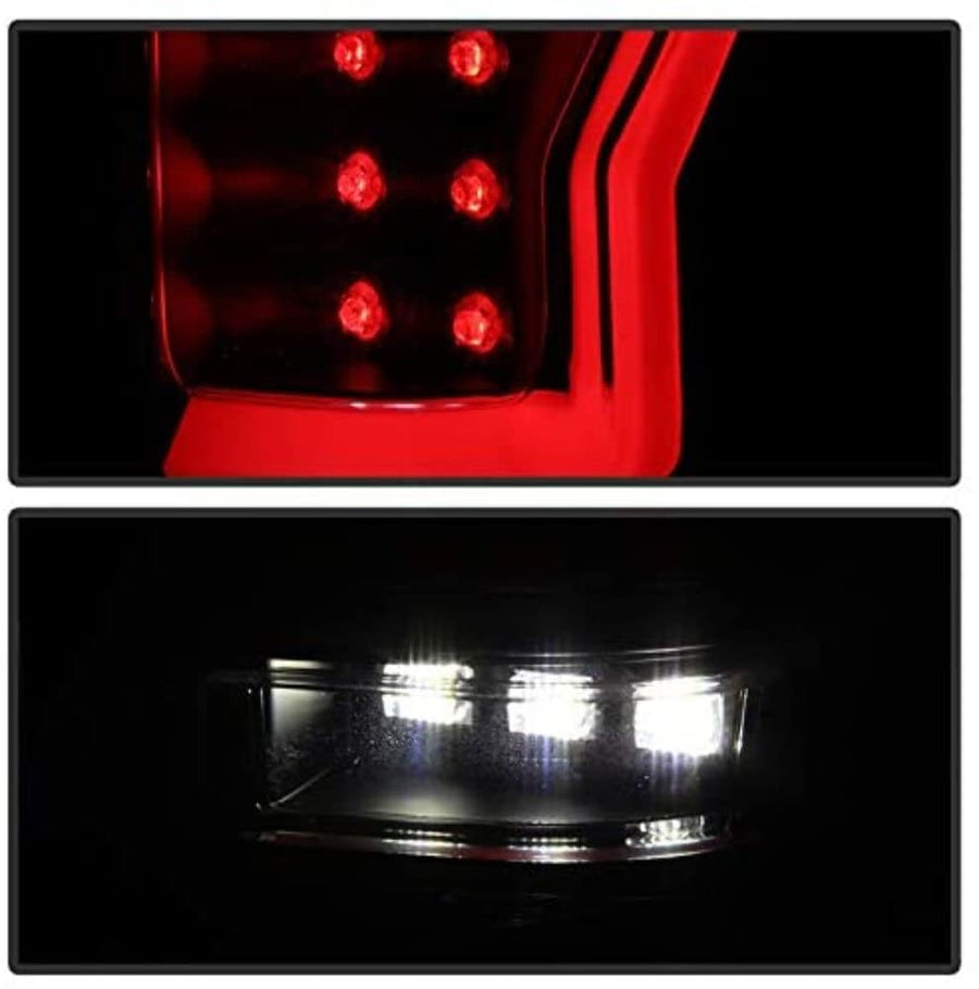 Ford F150 Spyder Auto 5084187 Styleside 04-08 (Not Fit Heritage & SVT) Version 2 Light Bar LED Tail Lights - Black Smoke