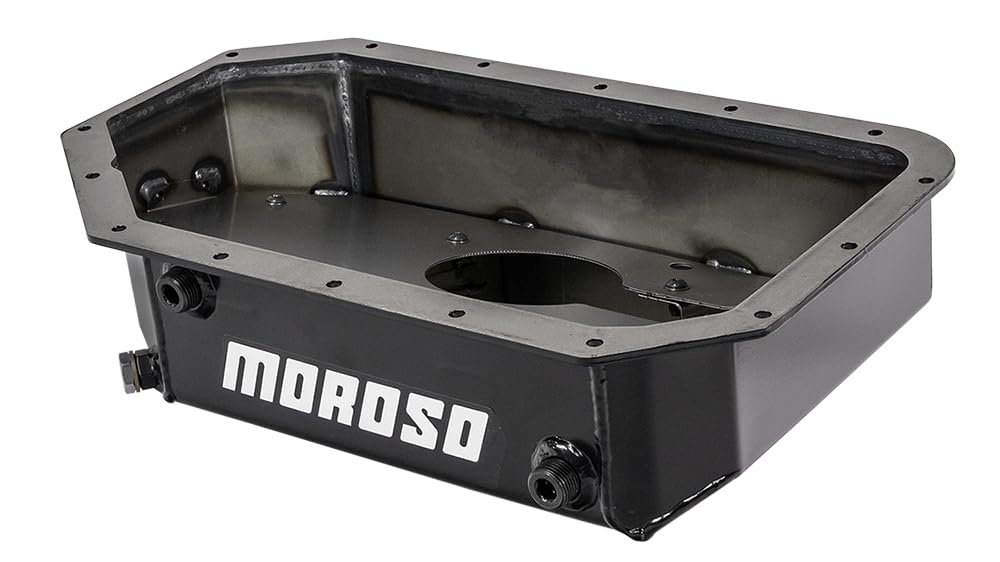 Moroso Steel Oil Pan 20919, Fits Honda K-Series 2.0/2.4 Engines, RSX/Civic SI and others, Road Race Baffle