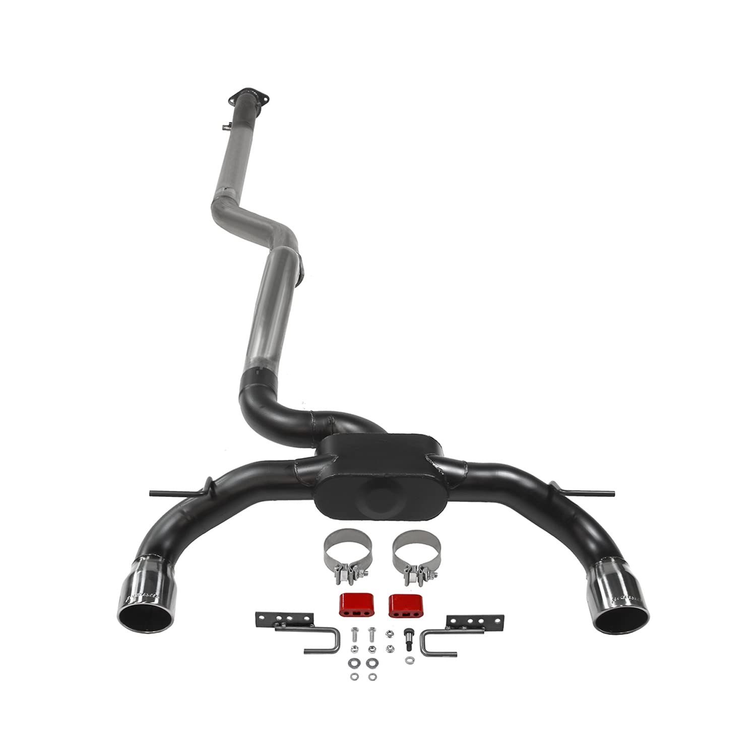 Outlaw Flowmaster 818144 Cat-Back Exhaust System Stainless Dual Exit Black Tips
