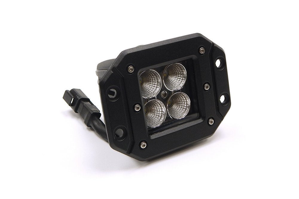 3" x 3" Southern Truck 79910 Square Flush Mount LED Light (Spot Beam DT Harness 79900/1,440 Lumens)