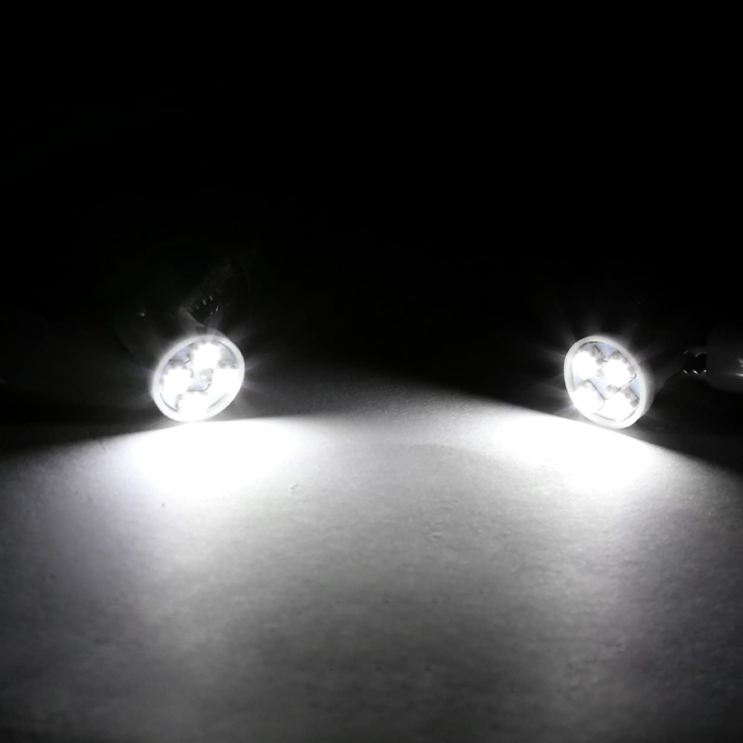 2Pc Spec-D Tuning T10 Wedge 194 White Led Smdx4 Light Bulbs Map Signal Lamp