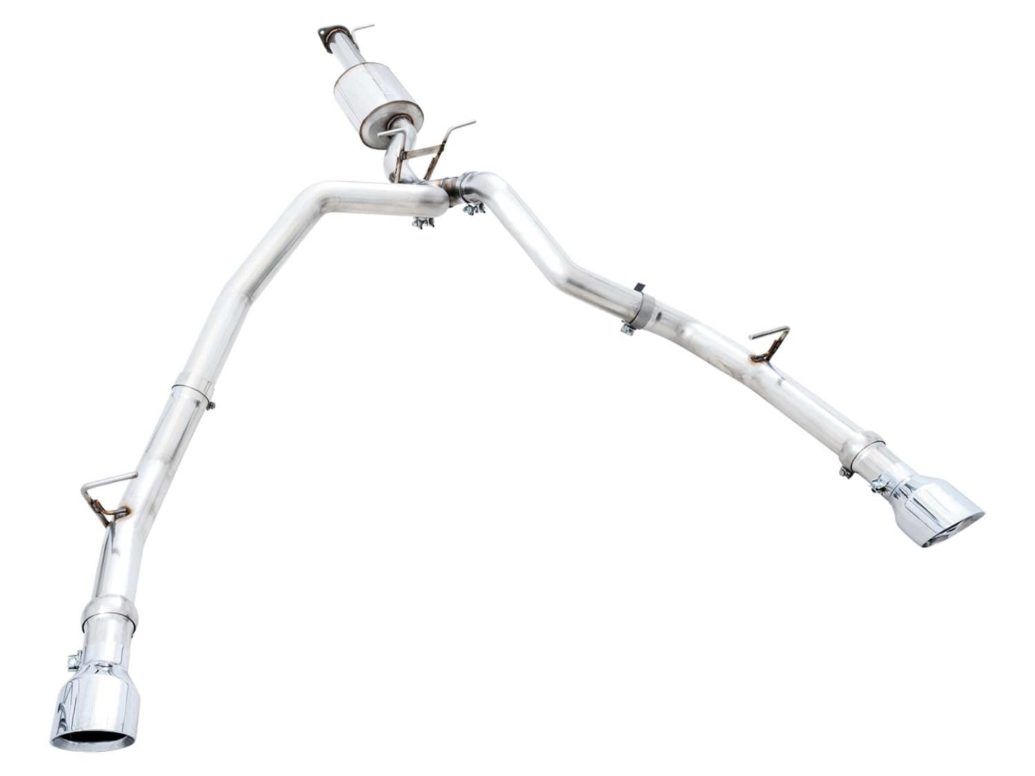 19-21 RAM 1500 5.7L AWE Tuning (w/Cutouts) 0FG Dual Rear Exit Cat-Back Exhaust - Chrome Silver Tips - 3015-32005