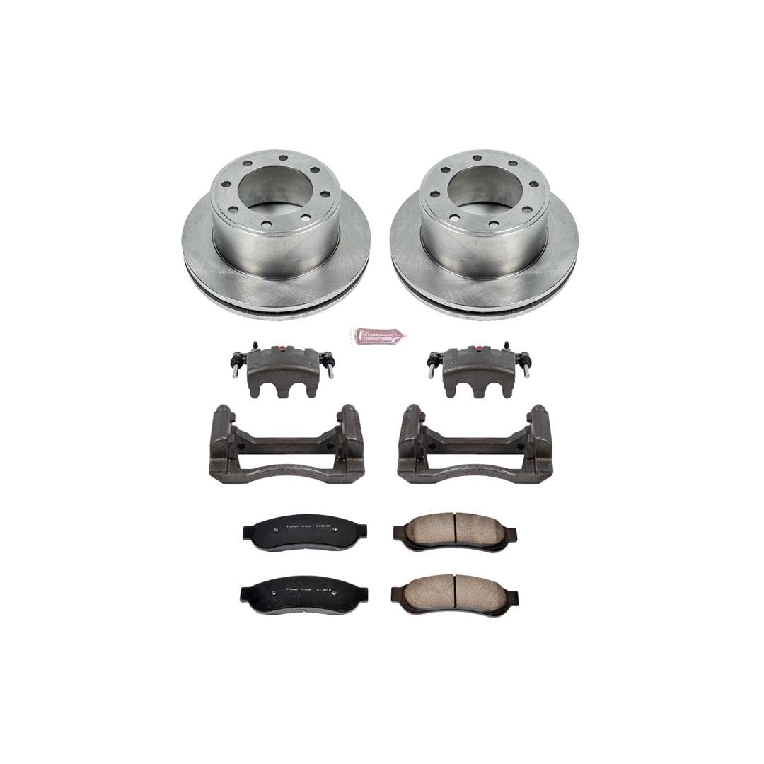Power Stop Autospecialty KCOE1798 1-Click OE Replacement Brake Kit with Calipers For Ford F-250 Super Duty 2007-2010, Ford F-350 Super Duty 2007-2010 [Model Specific]