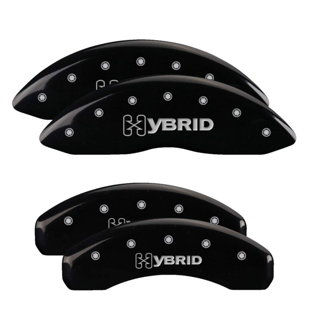 Chrysler 300 (2017) MGP Caliper Covers 32020S301BK Black Powder Coat Finish, Silver Characters, Set of 4