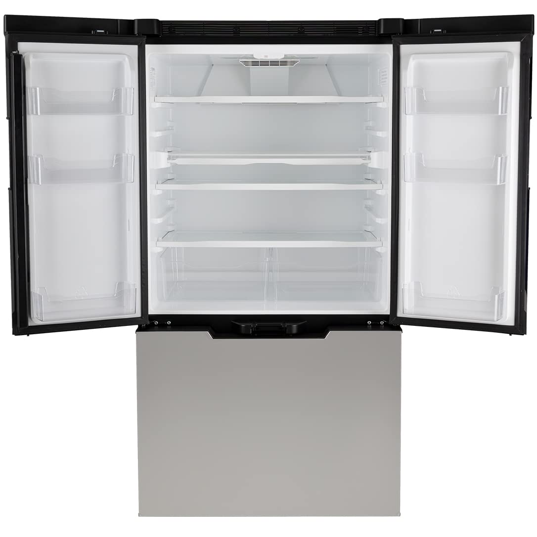Norcold N20DCSS Polar Elite Stainless Steel DC Compressor RV Refrigerator with French Doors - 20 cu. ft.