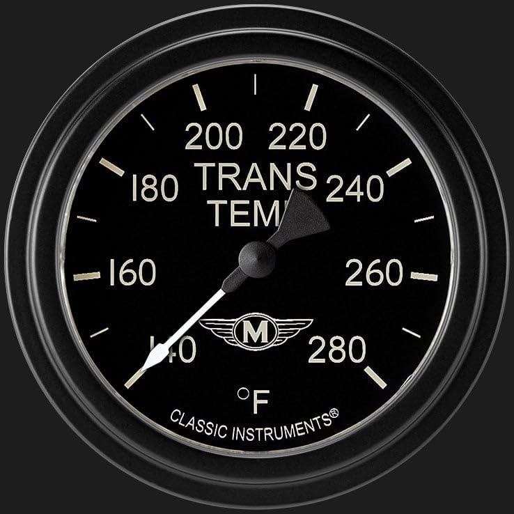 MA327BLF Classic Instruments Moal Bomber 2 5/8" Transmission Temperature Gauge