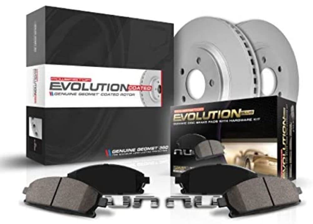 Power Stop Coated Rotor CRK5184 Front Brake Kit- Coated Brake Rotors & Z17 Ceramic Brake Pads