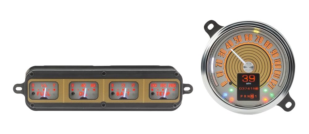 Dakota Digital Retrotech Gauge RTX-42F-X Instrument System Compatible with 1942-48 Ford Car