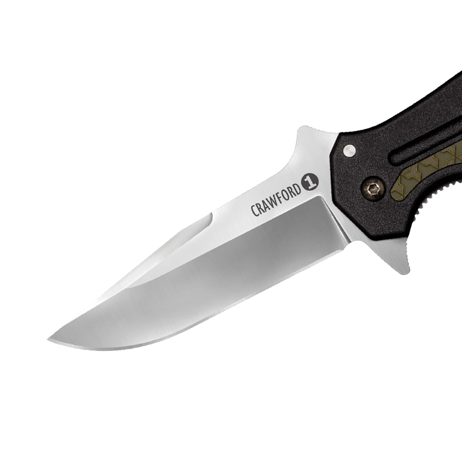 Cold Steel 3.5" Crawford Model 1 Clip Point Blade 4.875" OD Green Zy-Ex Handle Tactical Folding Knife, Boxed