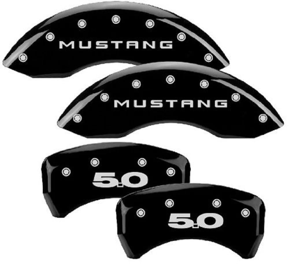 Caliper Covers MGP 10198SM50BK with Black Powder Coat Finish, (Set of 4)