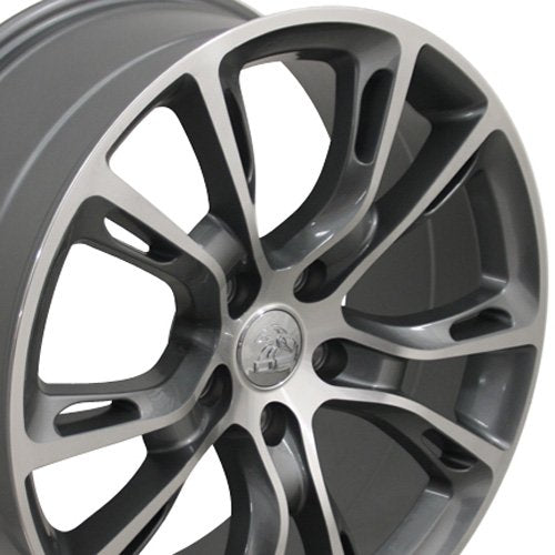Gunmetal OE Wheels LLC JP16-20085-5500-42MG Machined Wheel Painted (20 x 8.5 inches /5 x 127 mm, 42