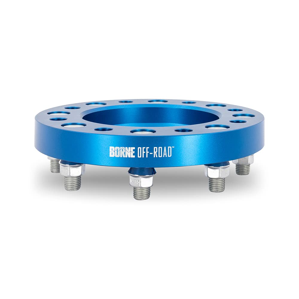 Borne Mishimoto Off-Road Wheel Spacers, 8X170, 1.00 Inch Thick, Compatible with Ford F-250/F-350/Excursion, Blue