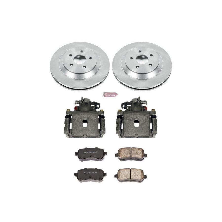 Power Stop KCOE3061 Replacement Autospeciality Rear Caliper Kit- OE Rotors, Ceramic Brake Pads, Calipers For Ford Freestar 2004-2007, Mercury Monterey 2004-2007 [Model Specific]