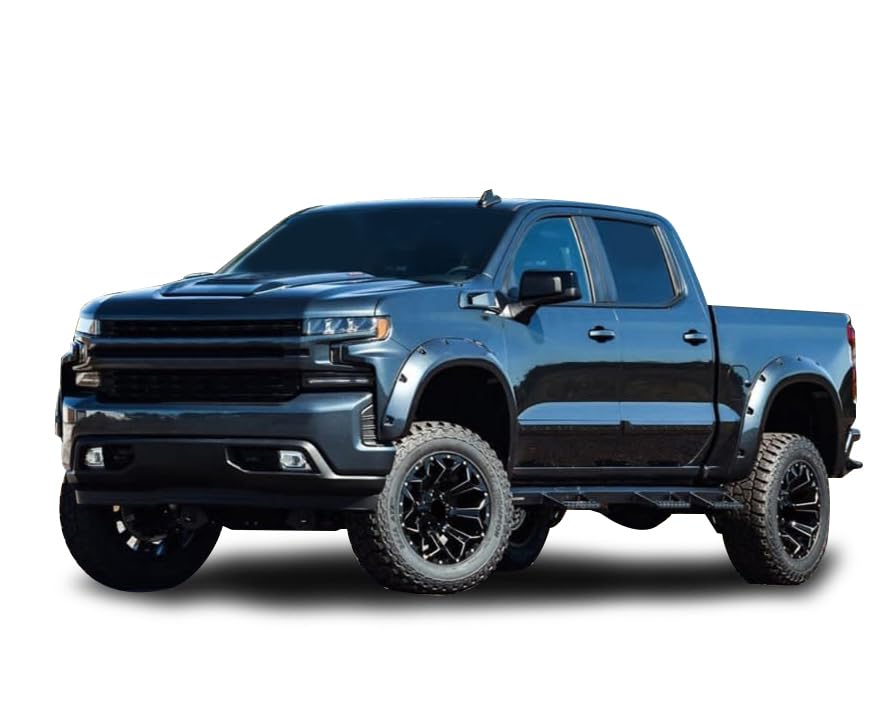 Off Road Black Horse Superior Side Steps Wheel to Wheel Extreme Side Steps Compatible with 2019-2022 Silverado/Sierra 1500 Crew Cab