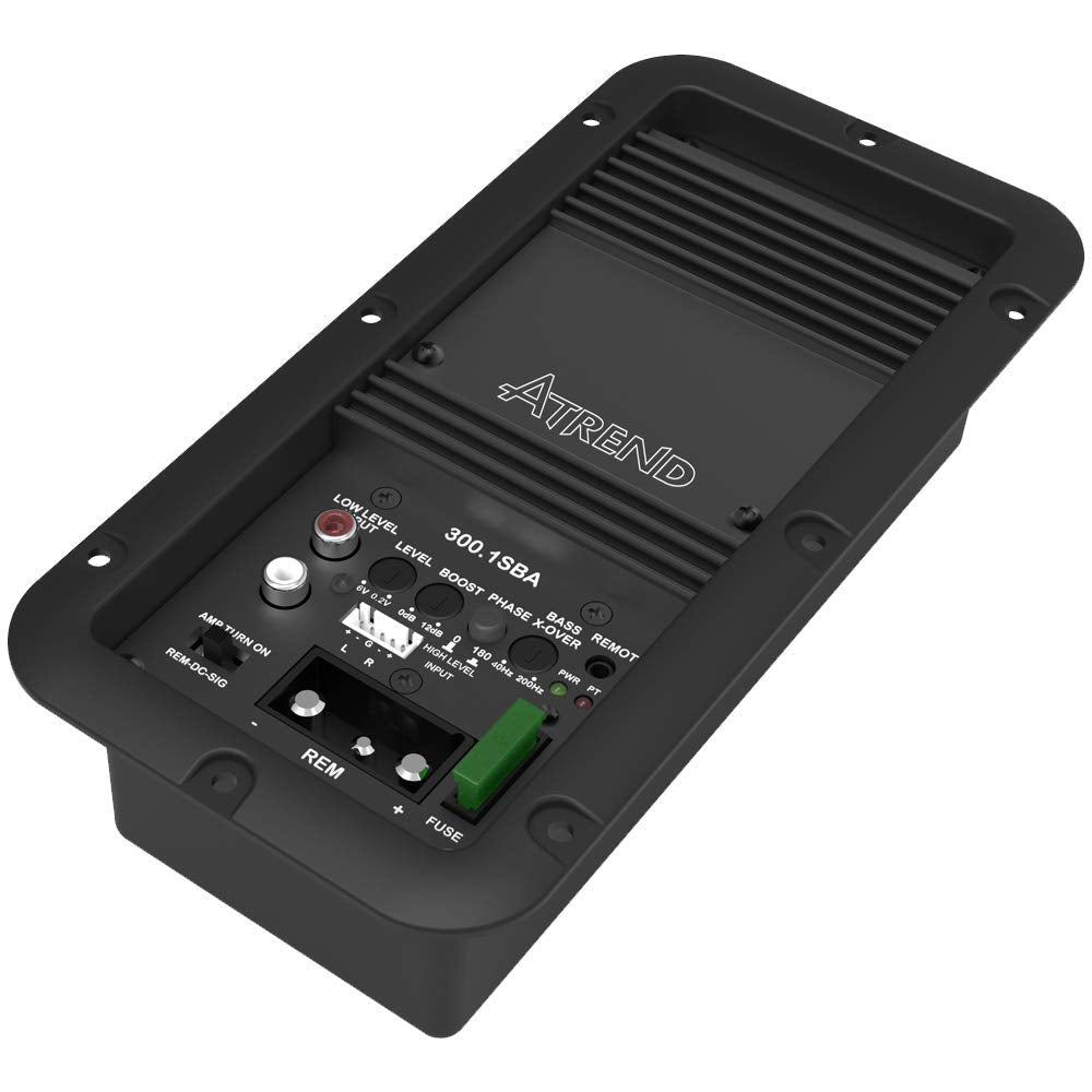 Atrend 336 Watt RMS, Class-D Amplifier Built into an Airtight & Impact Resistant Enclosure, Black 3001SBA