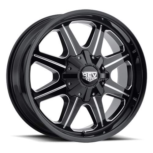823 Series REV Wheels 823M-2908112 - 20x9-4.53 bs - 8x6.5/8x165.10 -Black/Machine Lip