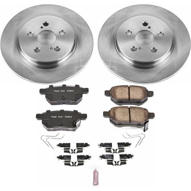 Power Stop KOE6498 Rear Replacement Brake Kit-OE Brake Rotors & Ceramic Brake Pads For Lexus CT200h 2011-2017 [Model Specific]