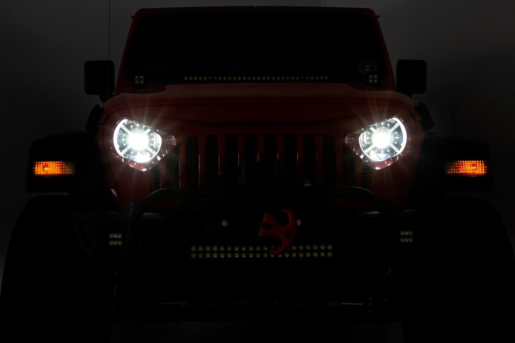 9" Rough Country DRL LED Halo Headlights for Jeep JL/JLU/Gladiator - RCH5300