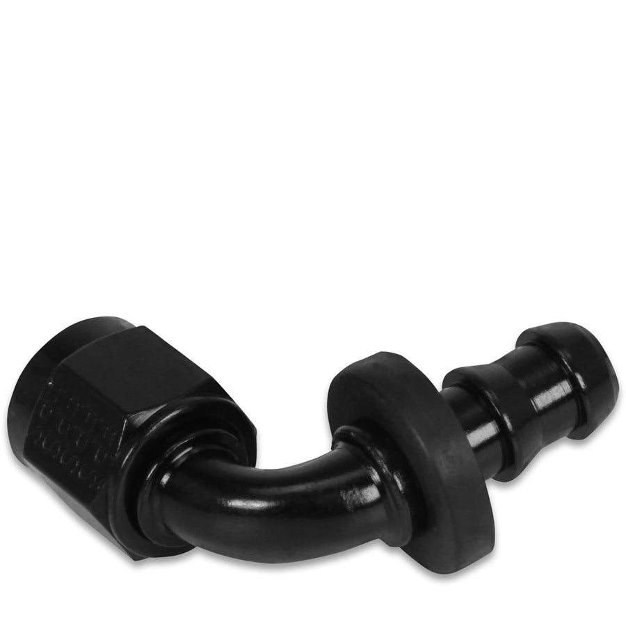 6AN Fitting MSD Atomic 90 Degree, Socketless, Black 2935
