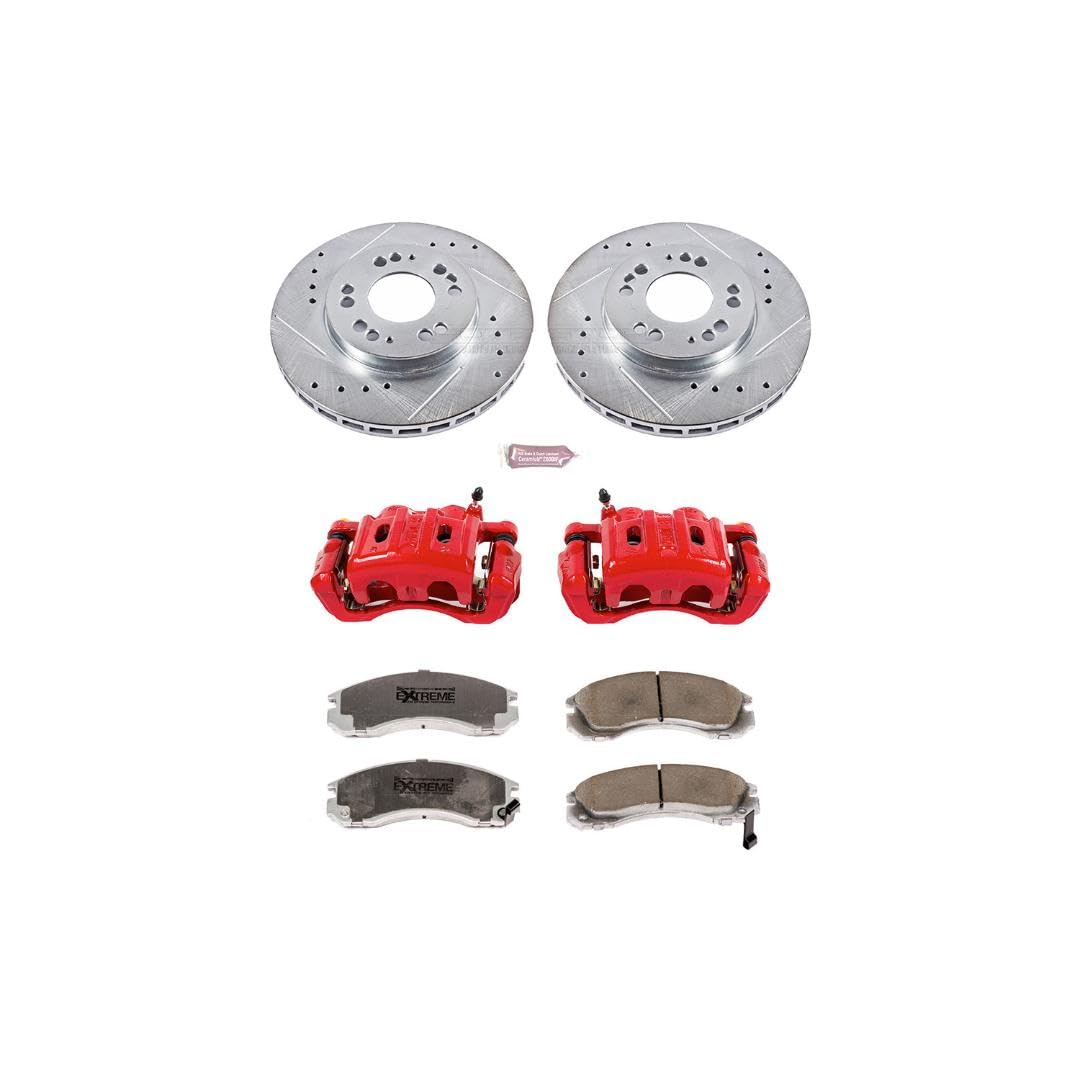 Power Stop Front KC798A-26 Z26 Street Warrior Brake Kit Eagle Mitsubishi For Eagle Talon 1994-1997, Mitsubishi Eclipse 1994-1999 [Model Specific]