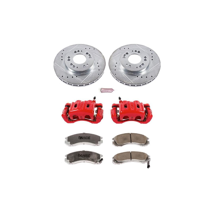 Power Stop Front KC798A-26 Z26 Street Warrior Brake Kit Eagle Mitsubishi For Eagle Talon 1994-1997, Mitsubishi Eclipse 1994-1999 [Model Specific]