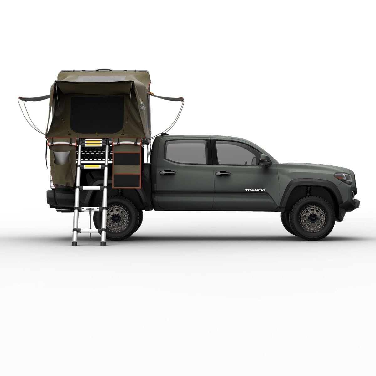 Tuff Stuff TS-RTT-CS2-BK Overland™ Alpha II Hard Top Side Open Tent; Black; 2 Person