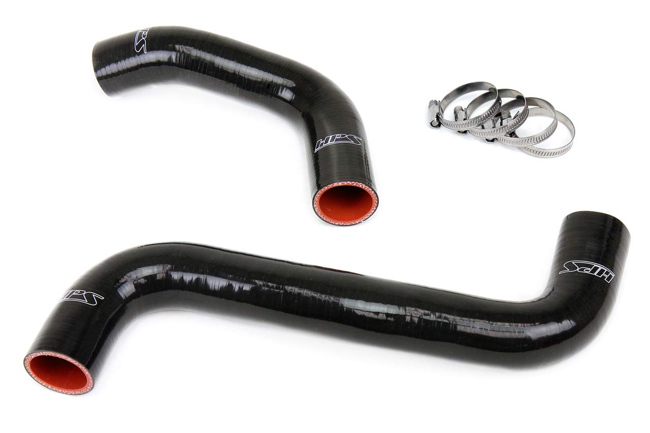 Black HPS 57-1064-BLK Silicone Radiator Coolant Hose Kit
