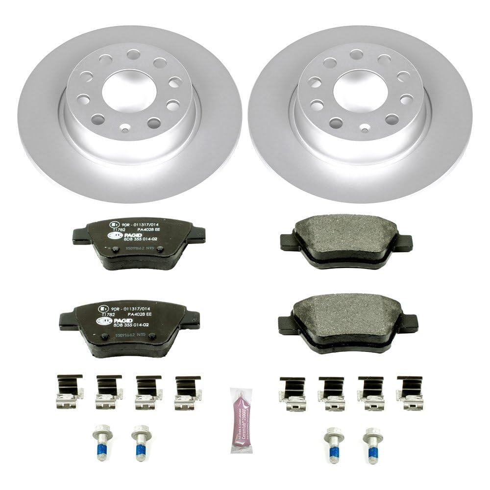 Power Stop Euro-Stop ESK5667 Brake Kit For Audi A3, Audi A3 Quattro, VW Beetle, VW Eos, VW GTI, VW Golf, VW Jetta, VW Passat [Model Specific]