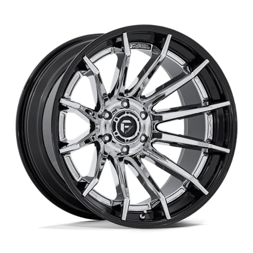 FUEL OFF-ROAD 24X12 FC403 BURN 5X5.0 4.77-44mm CHROME WITH GLOSS BLACK LIP - FC403PB24125044N