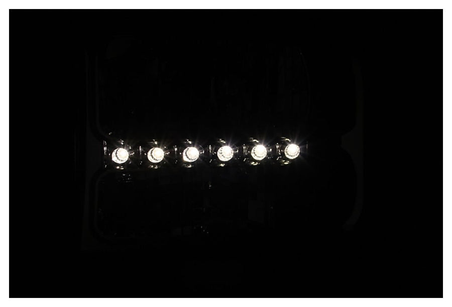 Crystal ANZO USA 111088 Headlight Set-Chrome 1-Piece