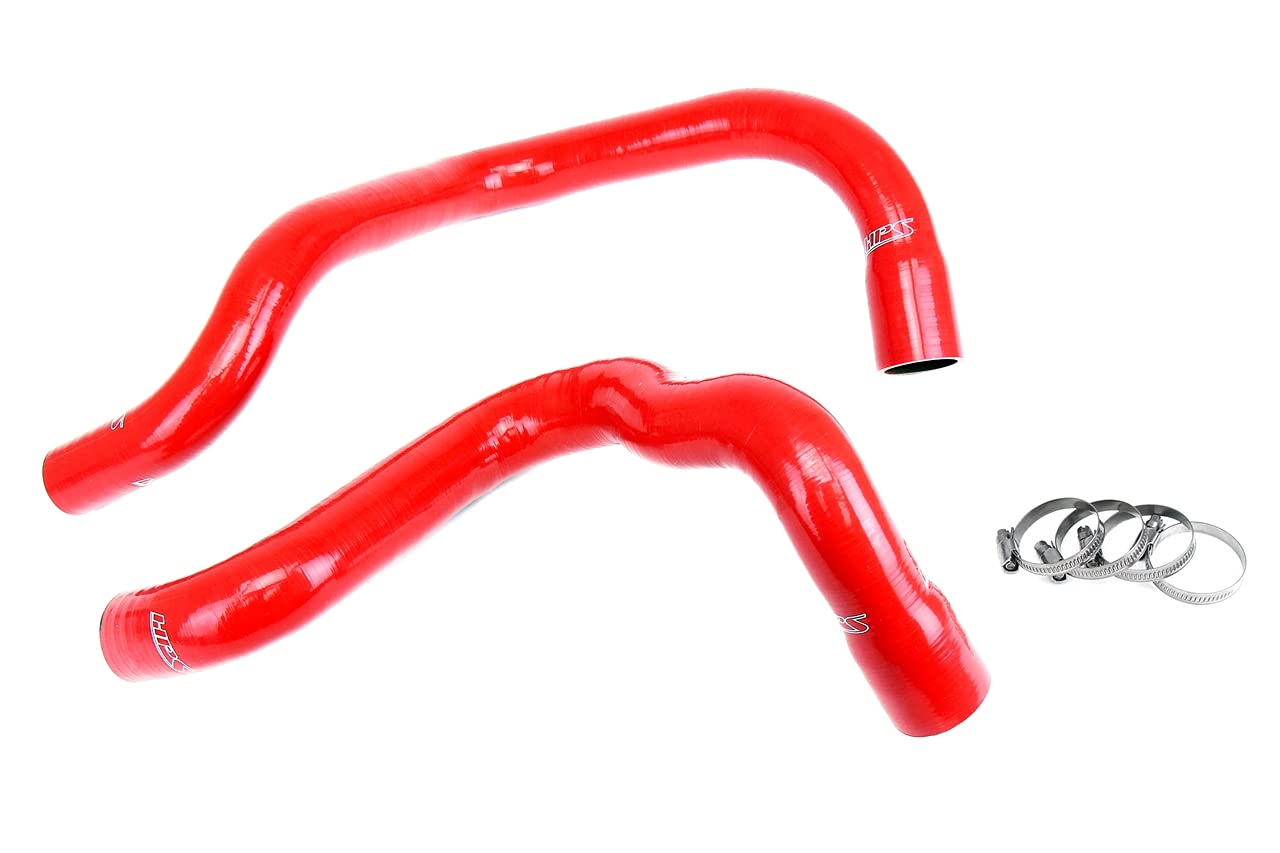 3-ply HPS Reinforced Red Silicone Radiator Coolant Hose Kit 57-1908-RED