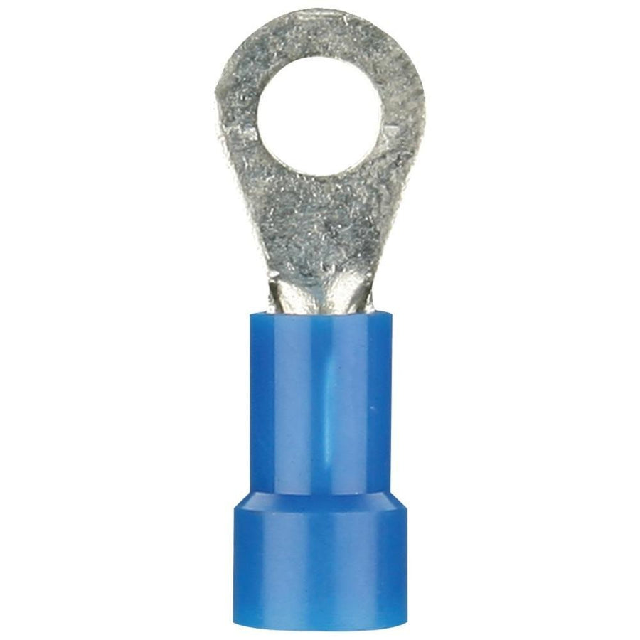 Install Bay #8 Vinyl Terminal Ring Connector 16/14 Gauge 100 PackBlue - BVRT8