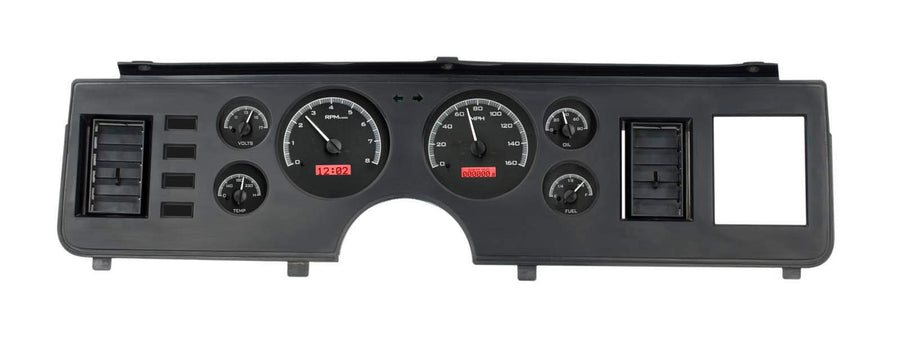 Dakota Digital VHX-79F-MUS-K-R Analog Dash Gauge System Compatible with 1979-86 Ford Mustang Black Alloy Red Backlighting