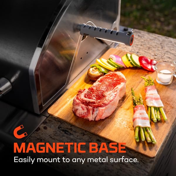 Grilla Light NEBO 300 | 300 Lumens, 16 Hour Run Time, LED Grill Light with Powerful Magnetic Base, Water & Heat Resistant, Made from Durable Aluminum, 180 Degree Tilt, Includes 3x AA Batteries
