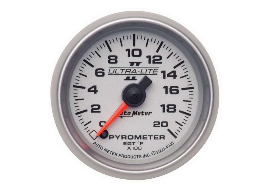 Auto Meter Ultra-Lite II 2-1/16" 0-2000 F Full Sweep Electric Pyrometer 4945