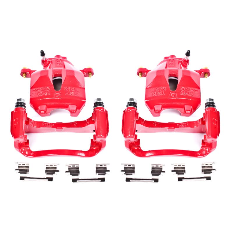 Caliper Set Power Stop For Toyota Avalon 2005-2007, Toyota Camry 2005-2006, Toyota Sienna 2004-2010, Toyota Solara 2004-2008 Front Pair of High-Temp Red Powder Coated Calipers S2714