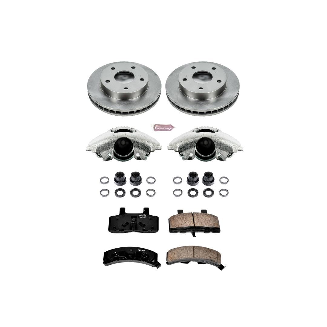 Power Stop KCOE2126 1-Click OE Replacement Brake Kit Autospecialty with Calipers For Dodge Ram 1500 1994-1999 [Model Specific]
