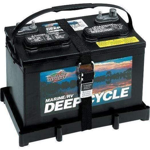 T-H Marine Battery Holder Tray NBH-24-SSC-DP with Stainless Steel Buckle, 24 Series